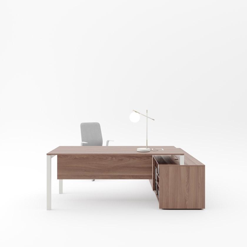 PROF Рабочий стол из дерева с системой управления кабелями Dieci sun-id-1393200 - Вид №6