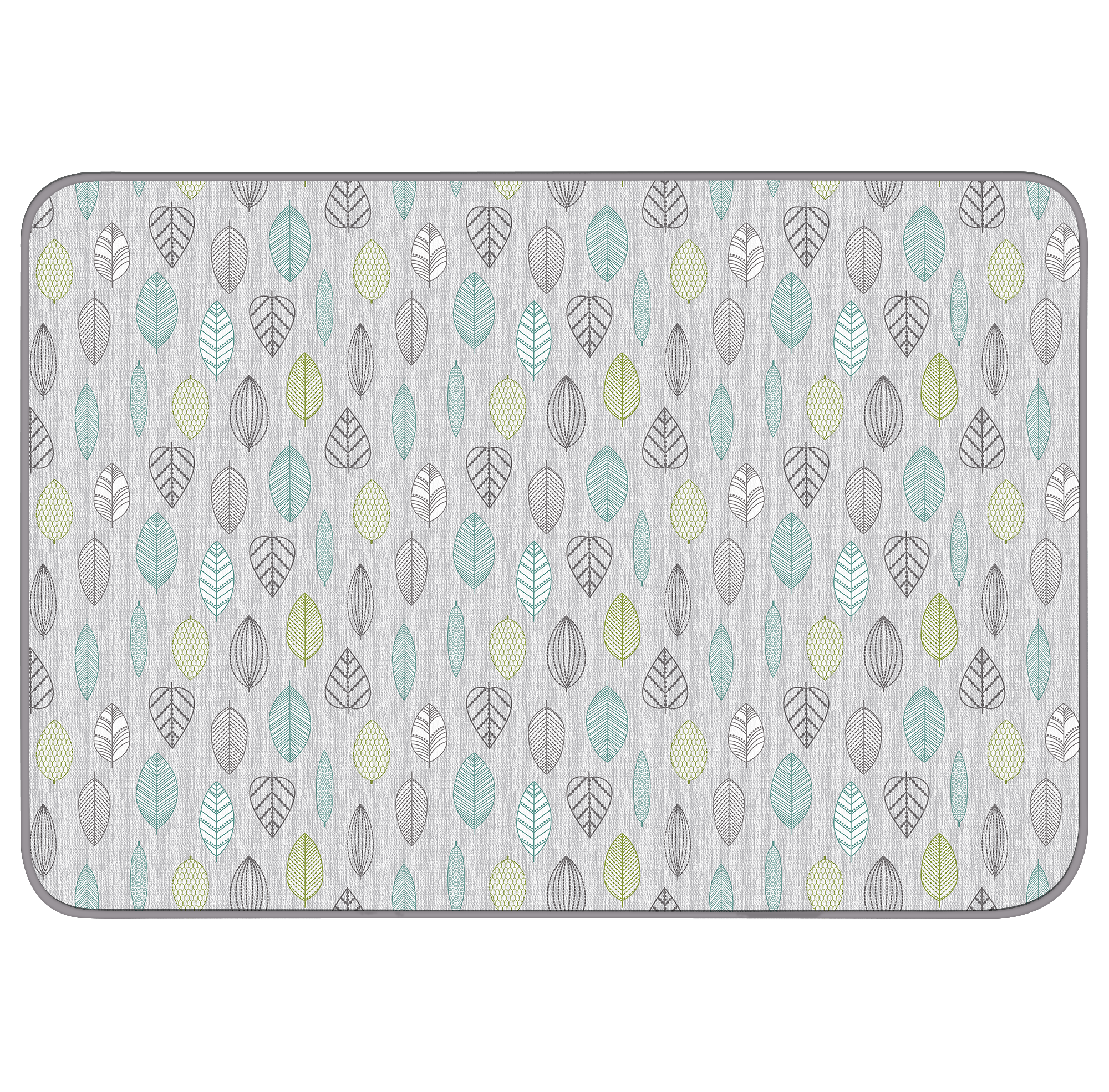 89197219 Скатерть Листья прямоугольная 160x135 см цвет серый Мажор STLM-0079727 Santreyd  - Вид №2