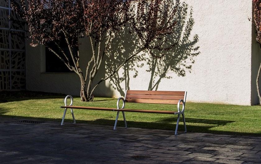 URBIDERMIS Скамья из дерева с подлокотниками со спинкой sun-id-1382356 - Вид №4