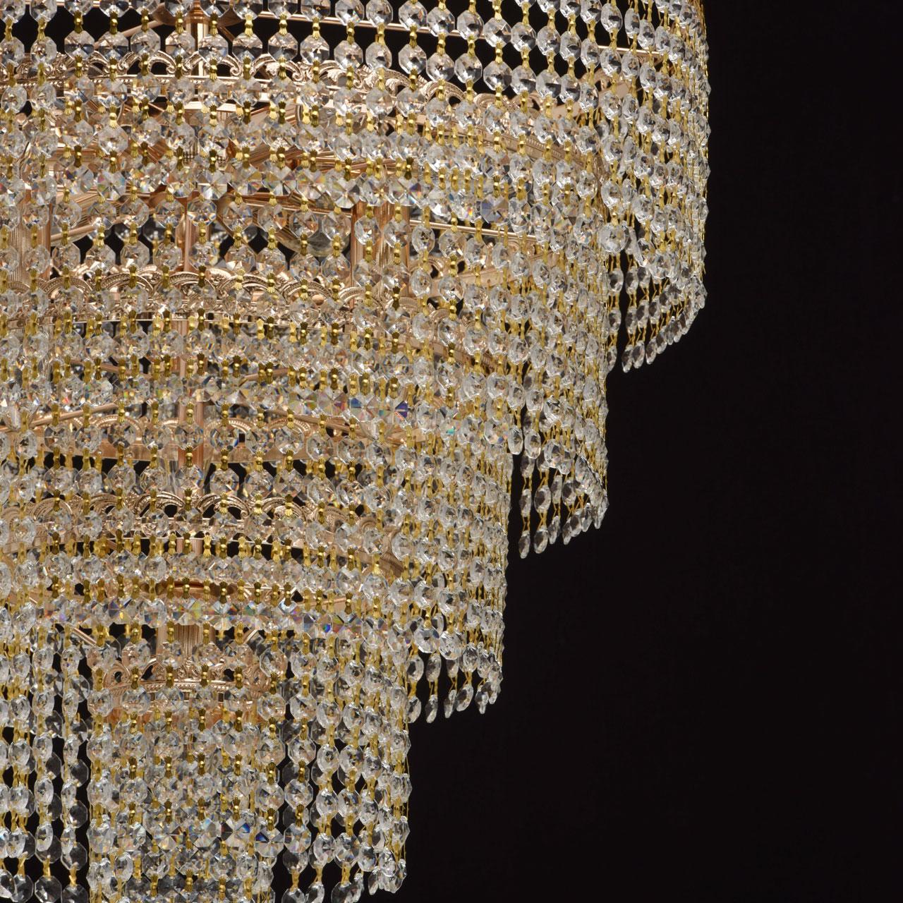 Подвесная люстра MW-Light Изабелла 35 351018510 MW-LIGHT ДИЗАЙНЕРСКИЕ, ИЗАБЕЛЛА 181796 Золотой  - Вид №1