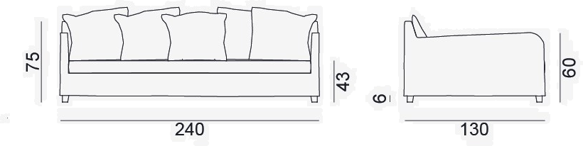 Gervasoni Мягкий диван со съемным чехлом из ткани Next / spin sun-id-1374361 - Вид №8