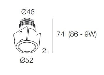 Круглый утопленный прожектор DGA тон ARCH-00005099 - Вид №2