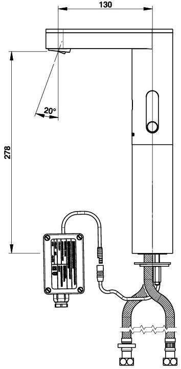 Бесконтактный смеситель Presto So'o 56215 для раковины 56215.0 - Вид №1