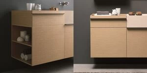 Toscoquattro Тумба-контейнер с полками 60 см PIANO дуб светлый