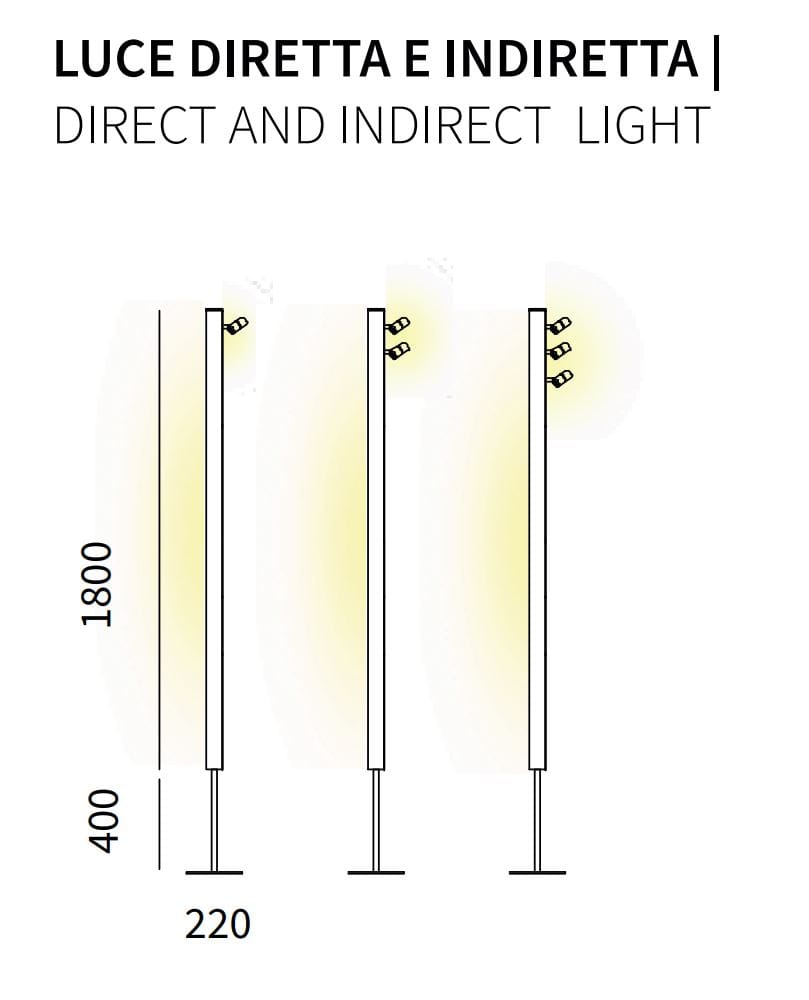 Экструдированный алюминиевый светодиодный торшер Lucifero's Ibrida ARCH-00067366 - Вид №9