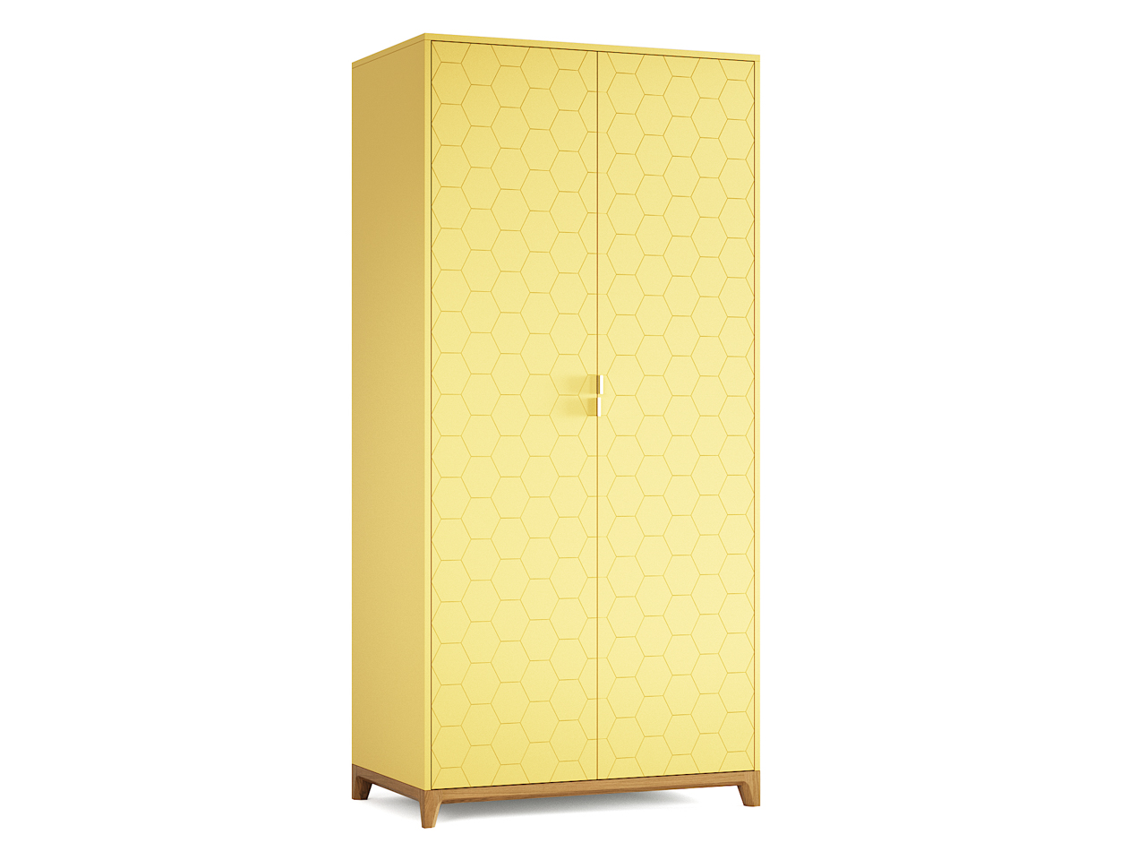Шкаф распашной двухдверный желтый Case №3 THE IDEA  210426 Желтый  - Вид №1