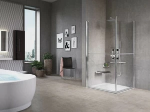 NOVELLINI Душевой уголок угловой с распашной дверцей Free