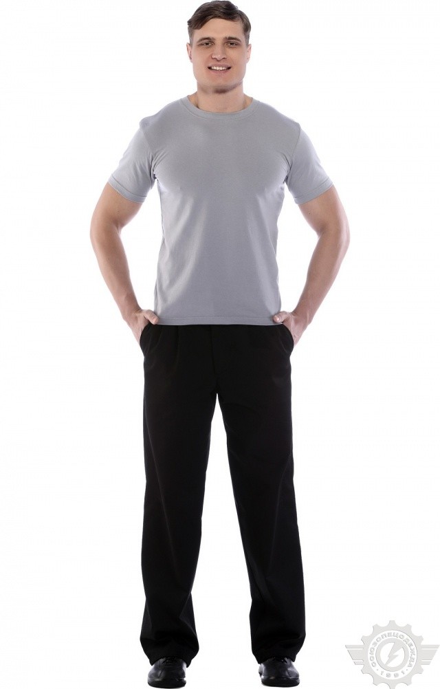 61100 Футболка "Престиж" светло-серая  Одежда для официантов  размер M (48) Спецодежда  - Вид №8