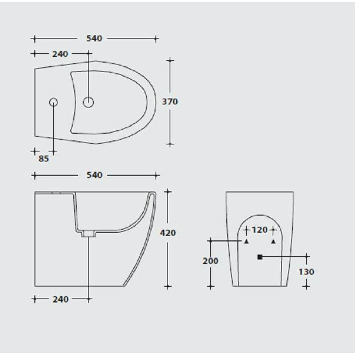 19017 Биде напольное LOFT Ceramica Hidra - Вид №4