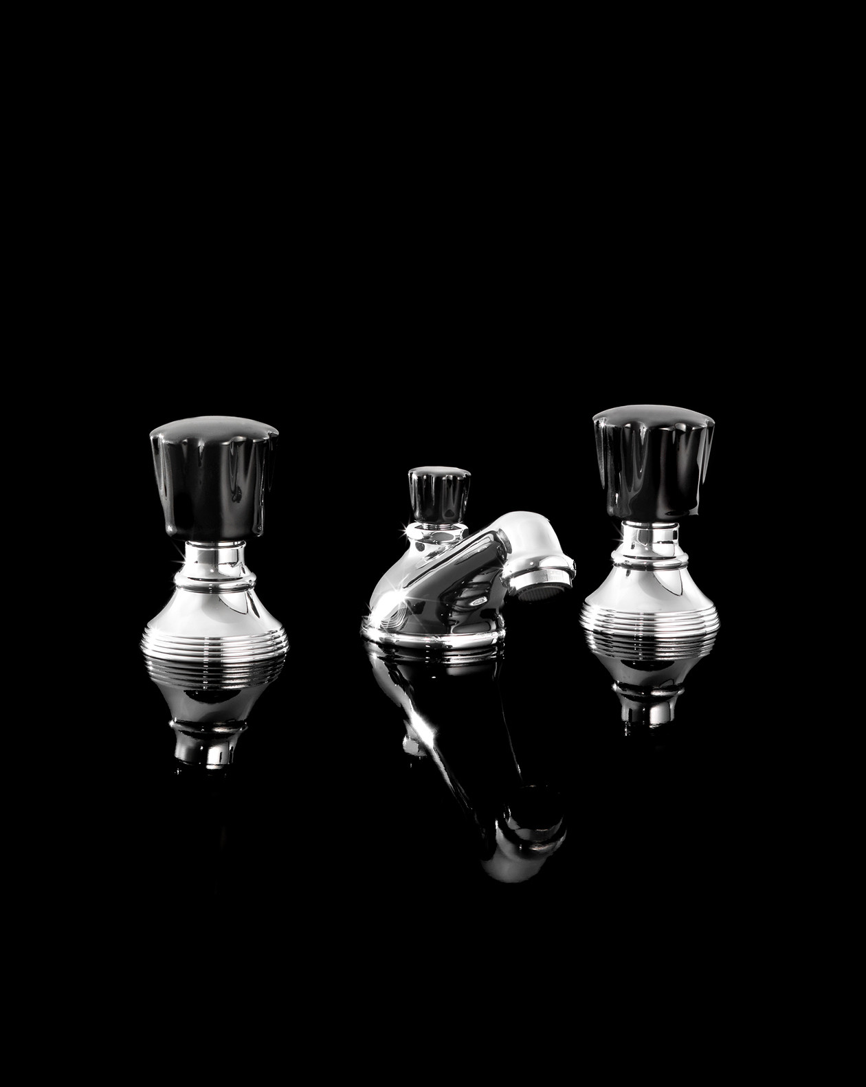 DDMRBL300 Кран для раковины Black Morris на 3 отверстия Devon&Devon  - Вид №1