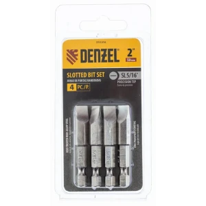 90663622 Бита прямая Denzel 7711314 SL5x50 мм, 4 шт STLM-1332045