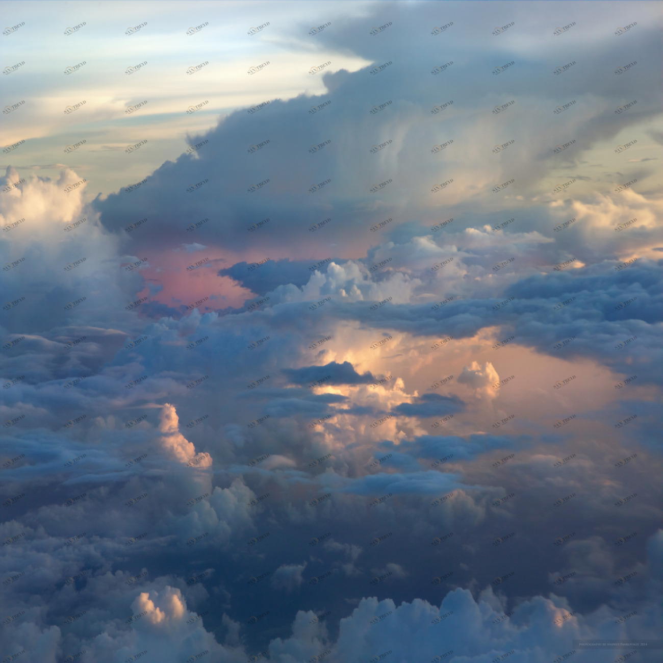 Панно на стену пластификация 50х90 см "Ванильное небо" PANKOVSKY STUDIO ПЛАСТИФИКАЦИЯ 015874 Голубой;желтый;разноцветный 