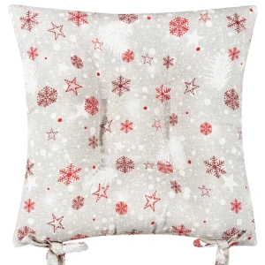 Подушка для стула "Снежинки" 40x40 см цвет серый