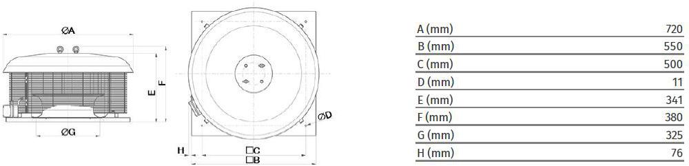 Vortice Центробежный потолочный вентилятор с радиальным выпуском Torrette rf-eu 15123 - Вид №2