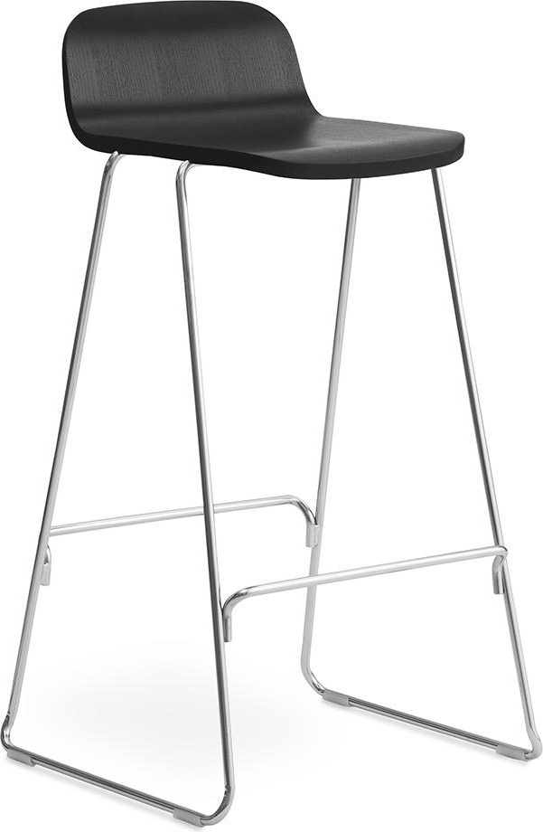 602554 Barstool w. Назад 75 cm Дуб чёрный / Хром Normann Copenhagen Just