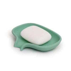 Мыльница с носиком для слива мятная