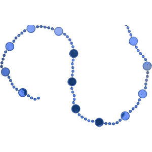 Гирлянда пластиковая 180 см цвет голубой