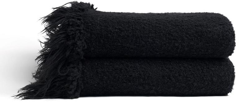 Ethnicraft Однотонный плед из ткани Mystic ink 21074 - Вид №1