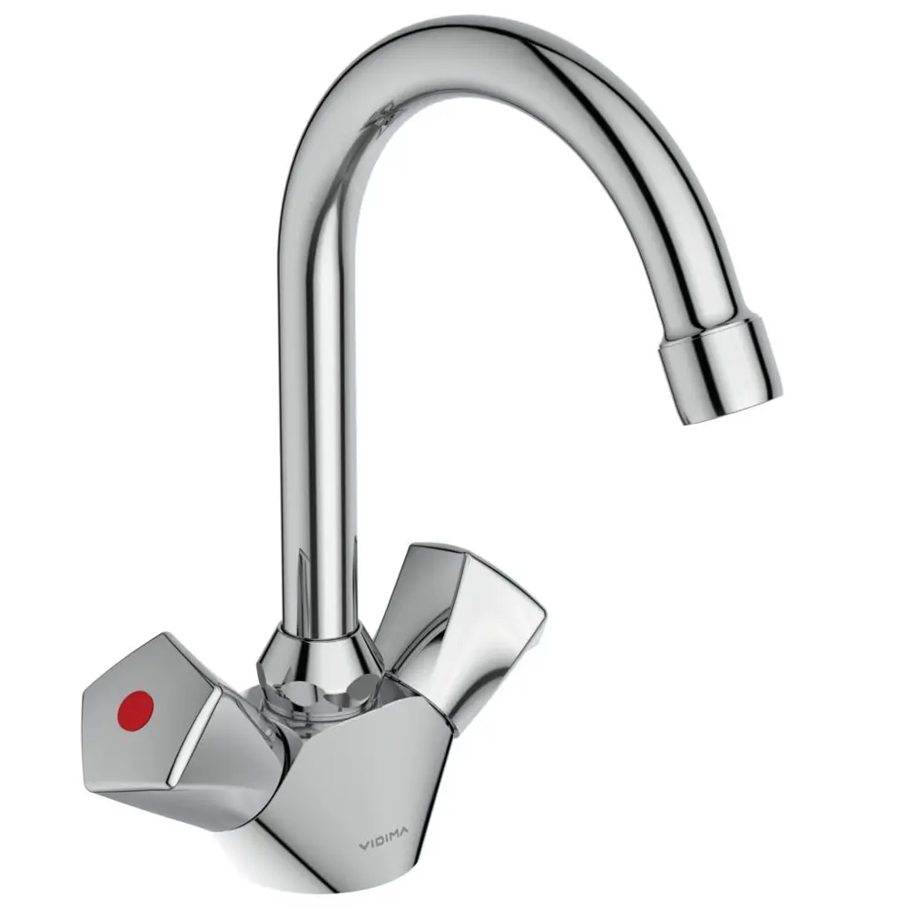 Смеситель для раковины Vidima Element двухвентильный цвет хром 82640775 STLM-2109178
