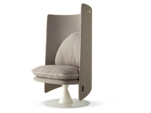 Кресло для отдыха из ткани с фиксированным основанием и звукопоглощающими стенами