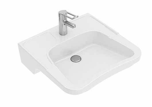 500.897.00.5 Подвесная раковина настенная прямоугольная IDO  черная 