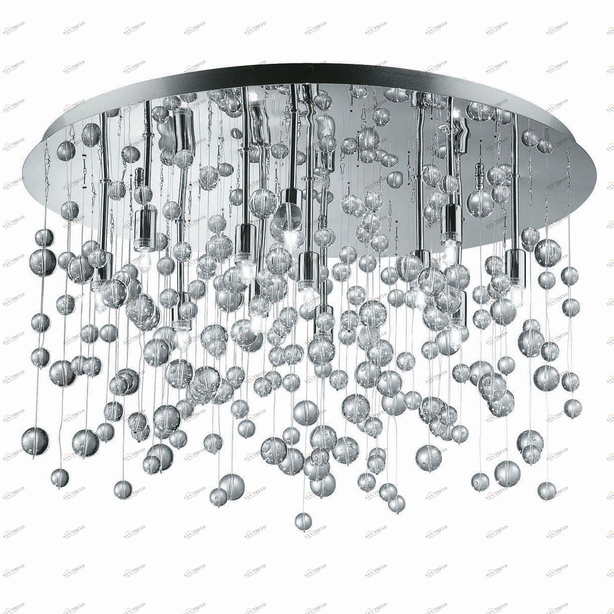 Потолочный светильник Ideal Lux Neve PL12 Cromo IDEAL LUX ДИЗАЙНЕРСКИЕ, КАСКАДНЫЕ 074035 Прозрачный;хром 