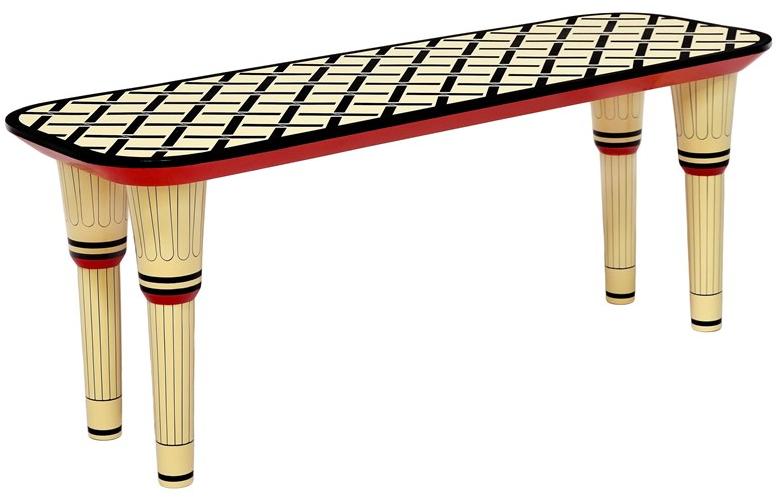 Scarlet Splendour Лакированная деревянная скамья Vanilla noir sun-id-1485029 - Вид №1