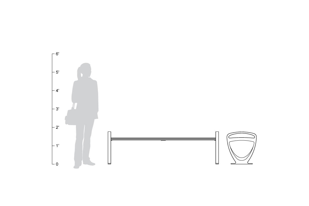 FSRT93 Скамейка трио  Forms-surfaces  - Вид №8