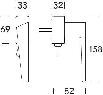 Reguitti Оконная ручка dk из замака с замком на розетке Wonder A113dkc7158 - Вид №1