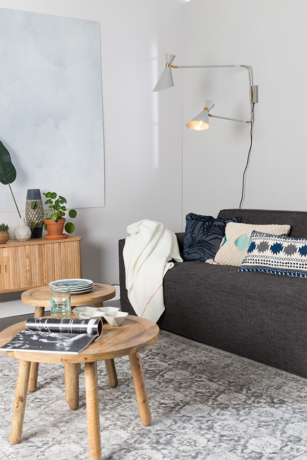 Лампа настенная Shady Double, серая Zuiver 5400018 - Вид №1