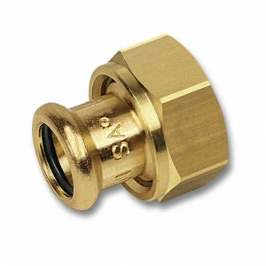 18359221 SANHA 8359G пресс-фитинг, бронза, разъемн.соед.с плоск.упл. 22x1 мм