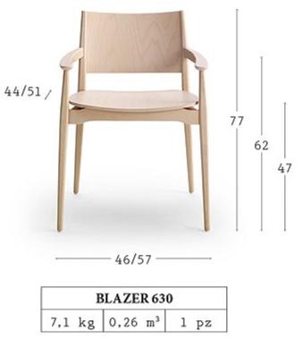 Billiani Кресло из бука Blazer 630 - Вид №1