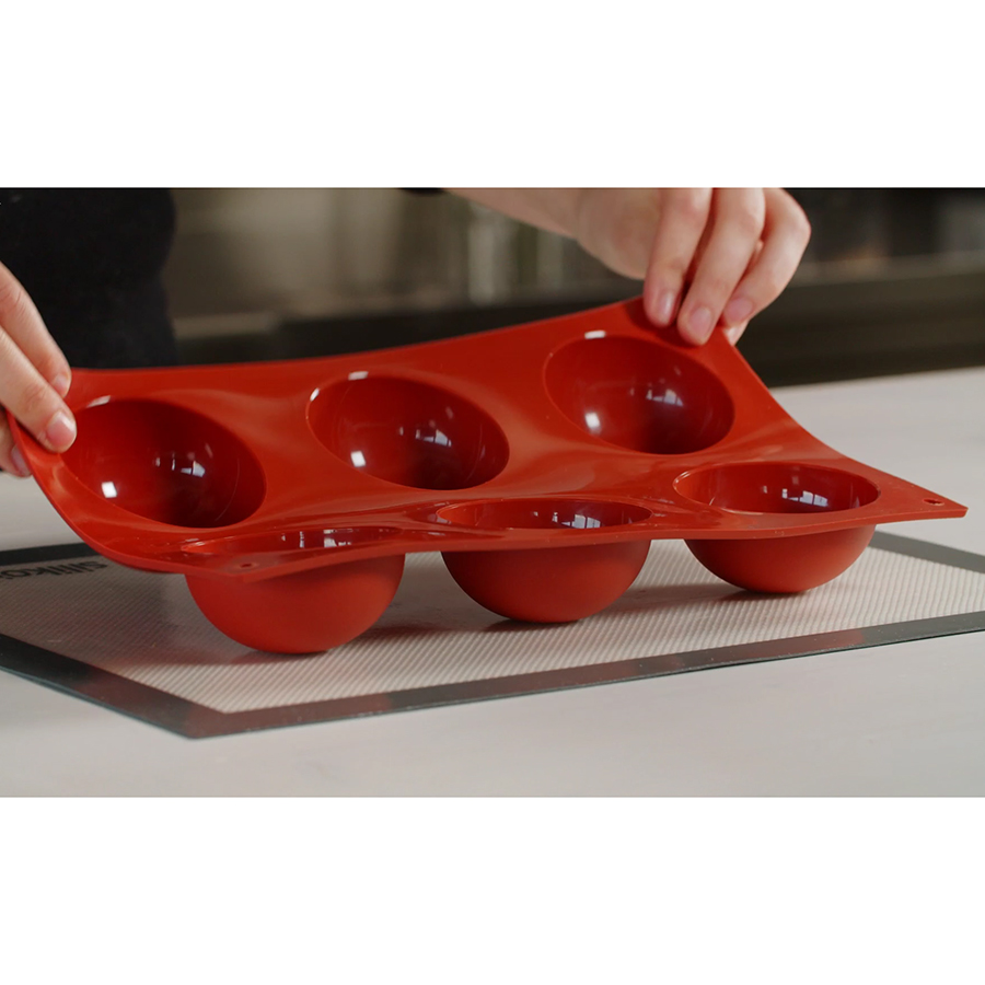 20.002.00.0065 Форма для приготовления пирожных half sphere 18,5 х 33,5 см силиконовая Silikomart  - Вид №7