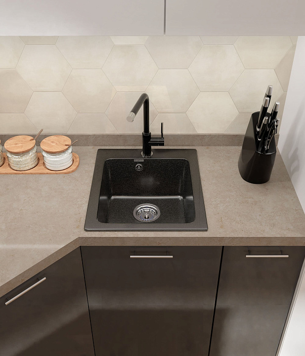 Кухонная мойка Искусственный камень PRACTIK S100 GranFest P-505-S100 - Вид №5