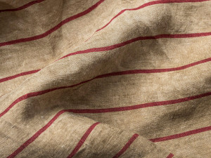Льняная полосатая ткань