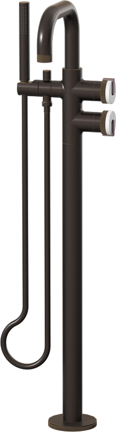 E-11557-R1WT-L1OX-OB Смеситель напольный отдельностоящий (внешняя часть) GRAFF MOD+