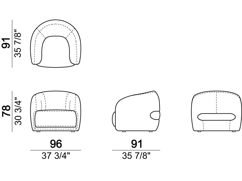 Кресло с подлокотниками Arketipo TOUCH ME ARCH-00125768 - Вид №8