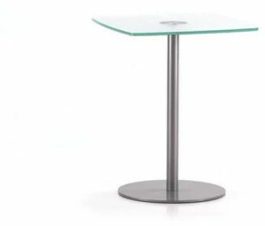 TALIN Квадратный стол из стали и стекла Basic