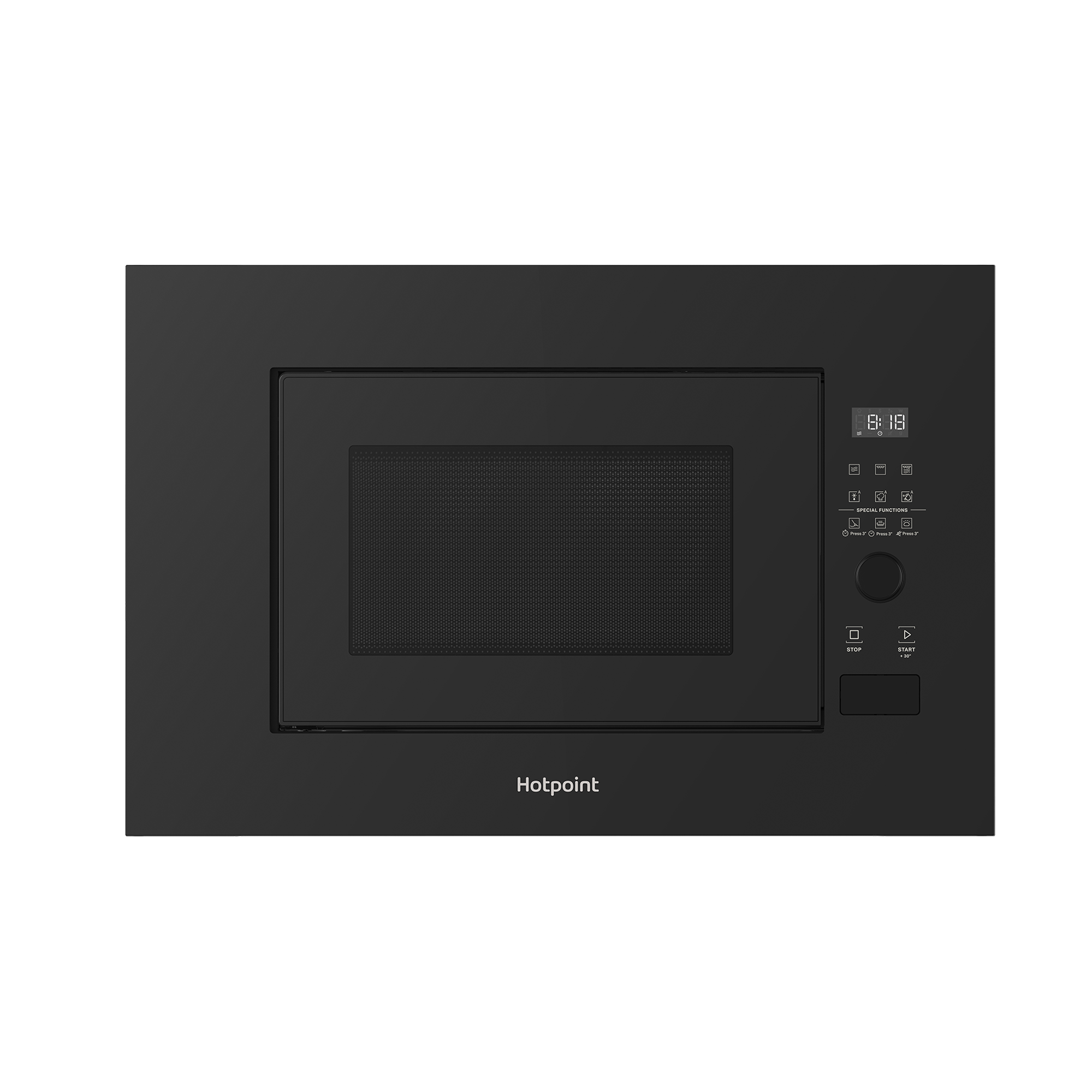 9292303 Встраиваемая микроволновая печь Hotpoint MF20G BL H черный STDN-0103767 - Вид №1