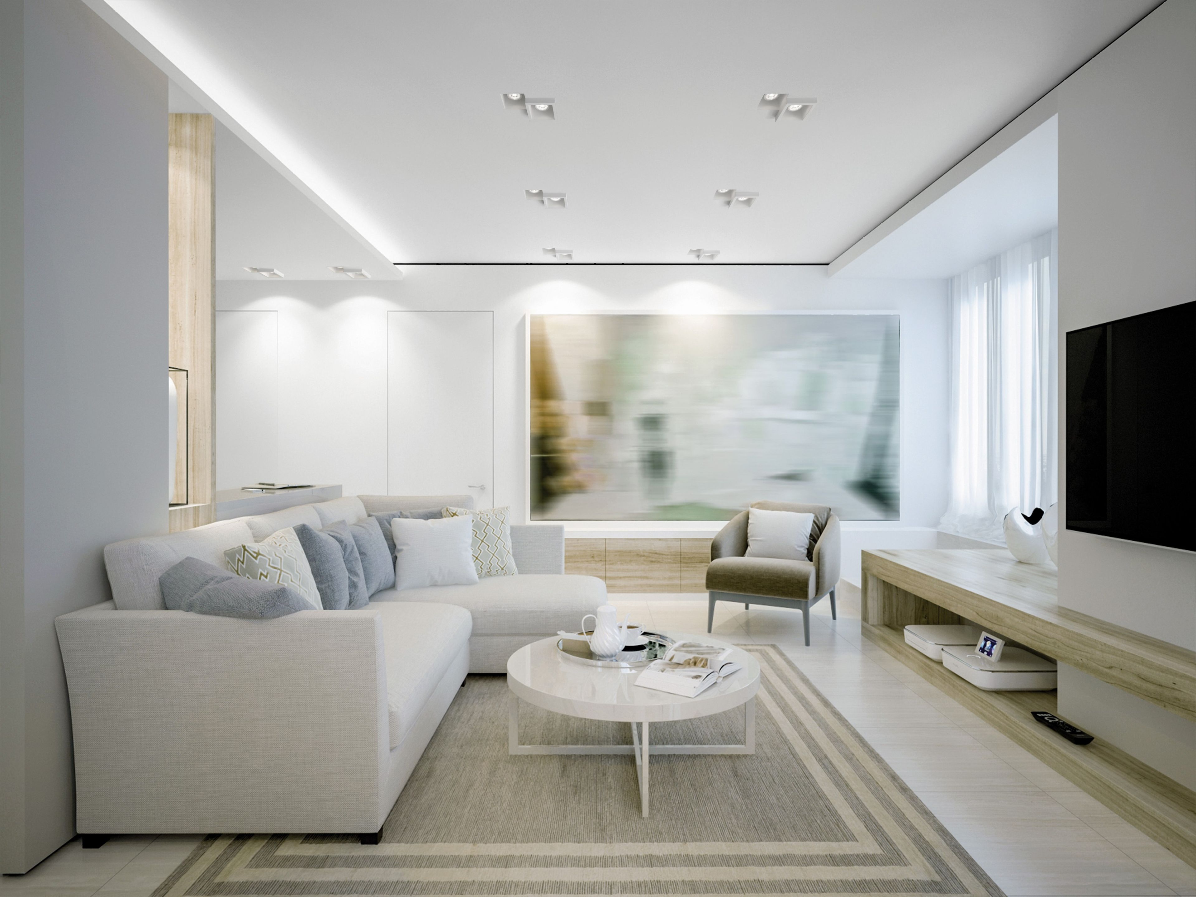 Утопленный гипсовый светодиодный потолочный светильник Tecnico Heraea ARCH-00138880 - Вид №2