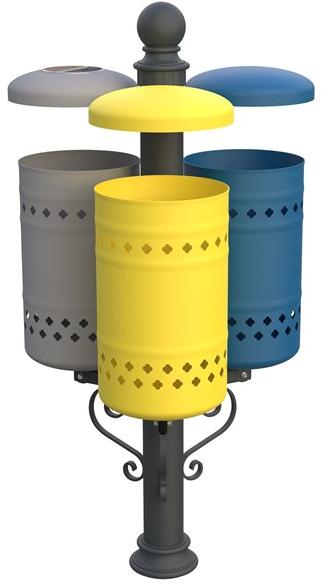 Lazzari Урна для мусора из металла для улицы sun-id-1513918 - Вид №3