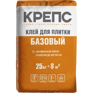 Клей для плитки Крепс Базовый 25 кг 82480563 STLM-2004417