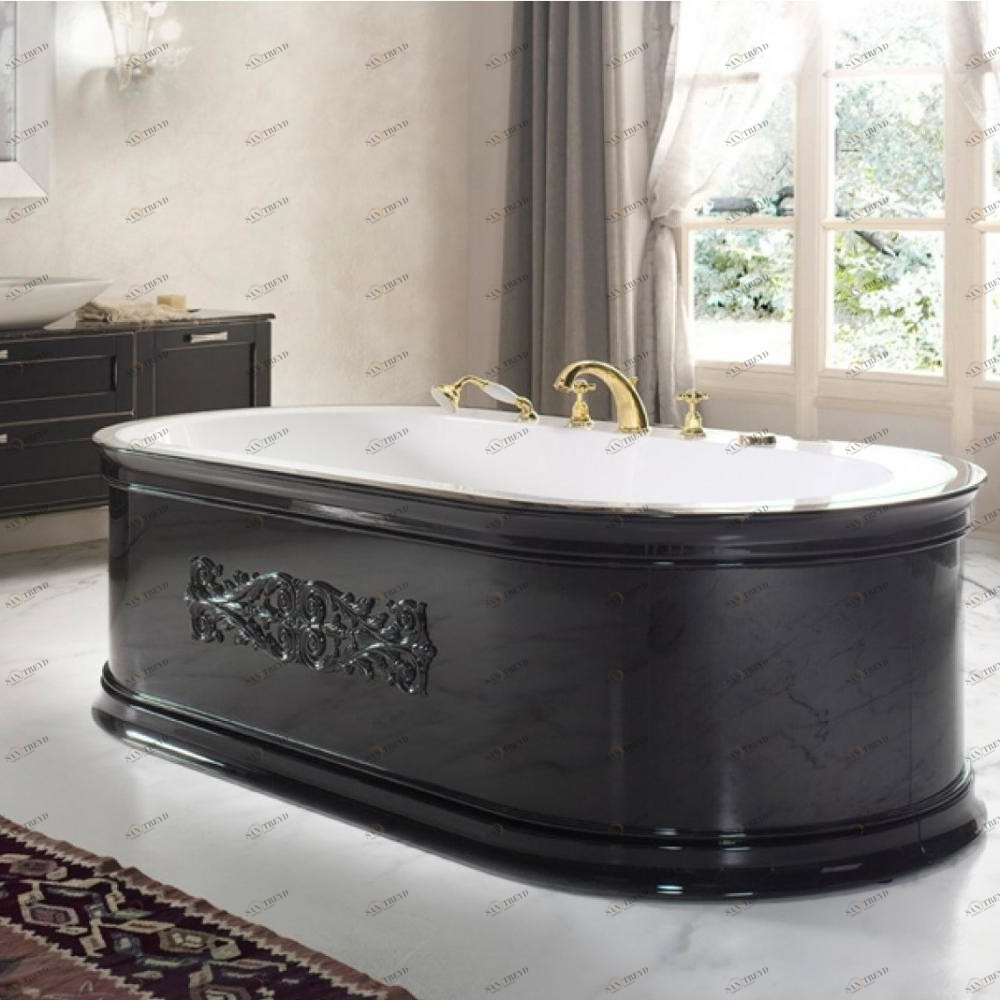 Ванна отдельно стоящая Yuma Style chrome 200 см Karolitalia BLUBLEUYUMASTYLECHROME