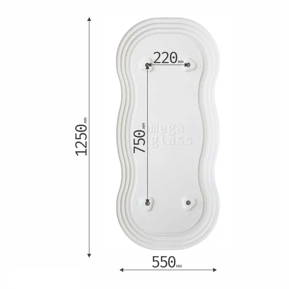 Зеркало декоративное Nuage фигурное 55x125 см пластик цвет белый Santreyd STLM-2156418 - Вид №6