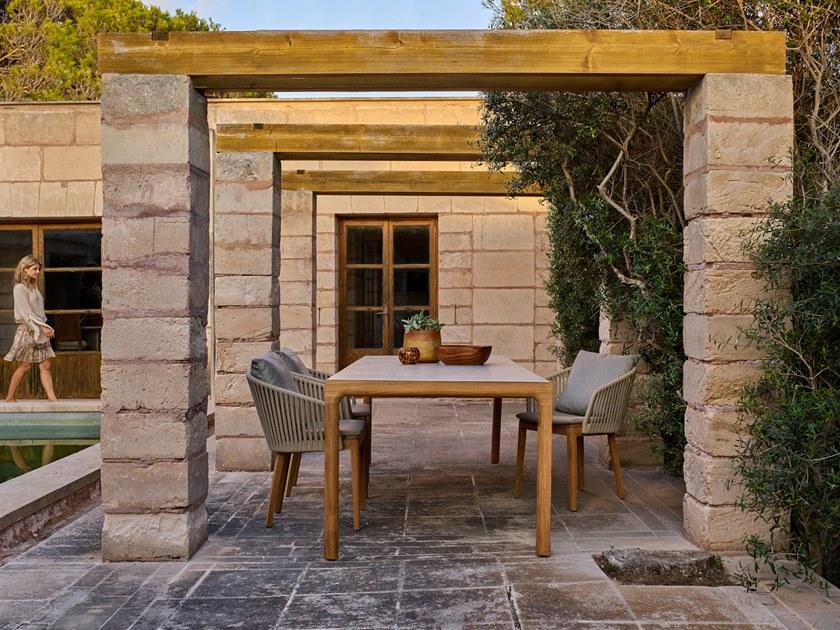 TRIBÙ Садовый стул из тика с подлокотниками Mood 06218 - Вид №6