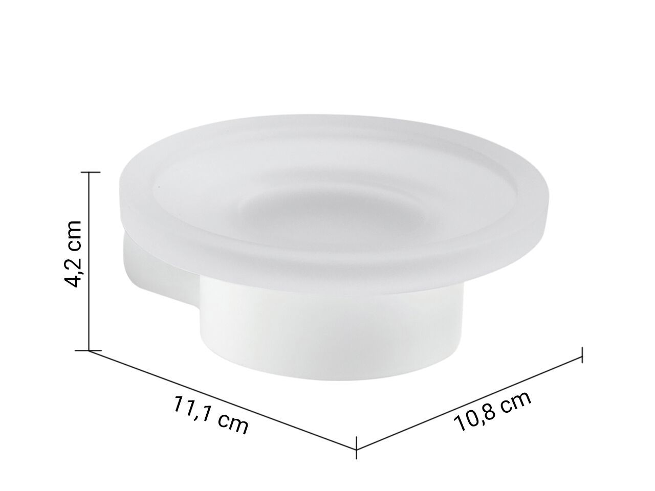 Атласная стеклянная настенная мыльница GEDY Пиренеи ARCH-00138040 - Вид №7