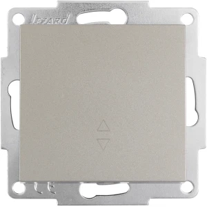 Проходной выключатель Lezard Vesna 1-клавишный, цвет титан 87103844
