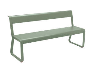 Металлическая садовая скамейка со спинкой