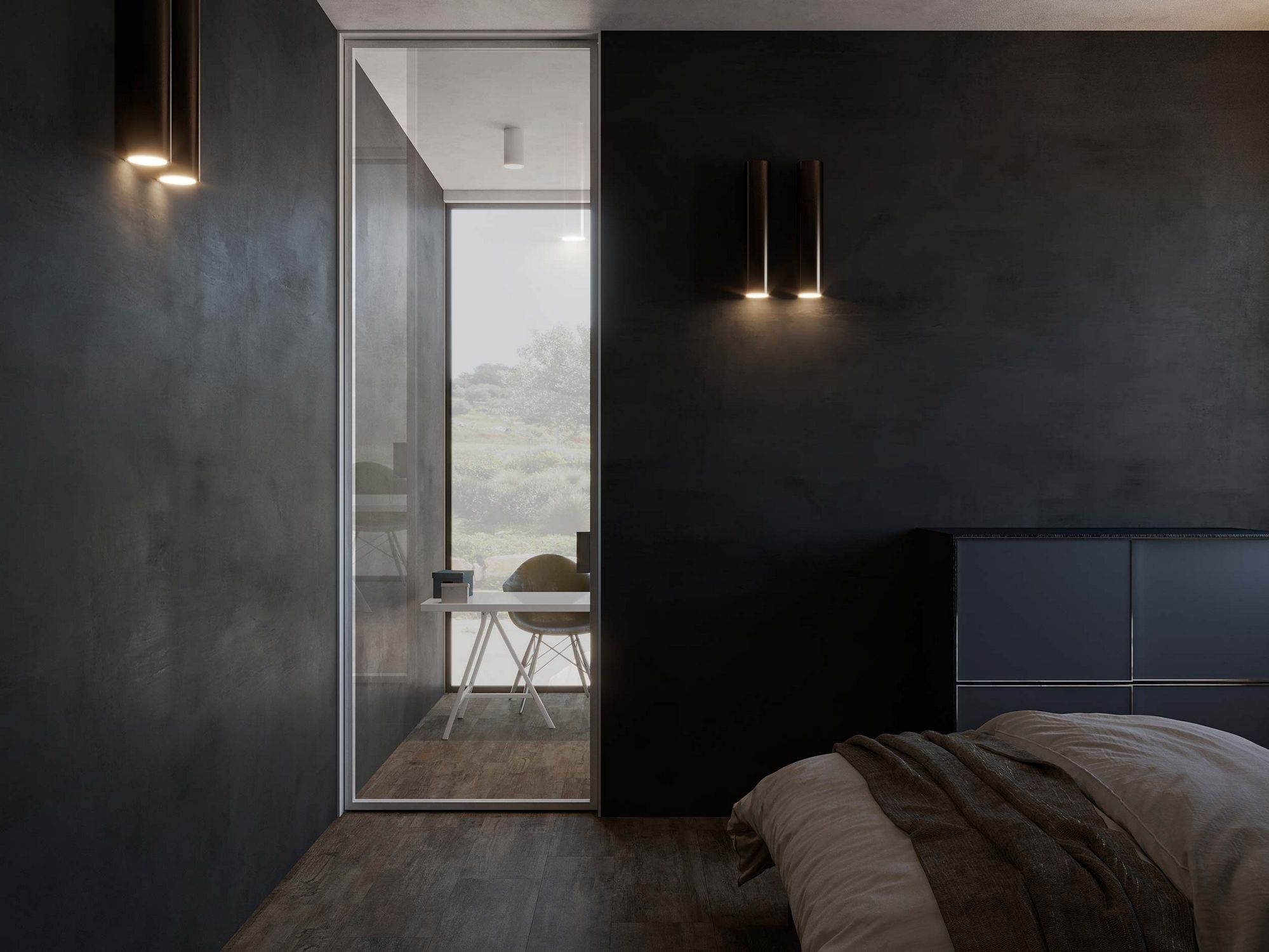 Деревянные и стеклянные распашные двери Carminati Skyline System ARCH-00142847 - Вид №1