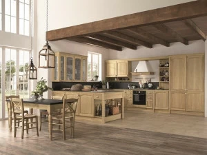 Febal Casa Деревянная кухня с ручками с полуостровом